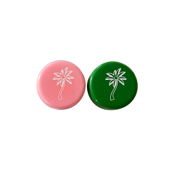 Backgammon Men - Palm Tree Pink & Green - Art, Trays and Accessories