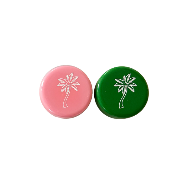 Backgammon Men - Palm Tree Pink & Green - All Furniture