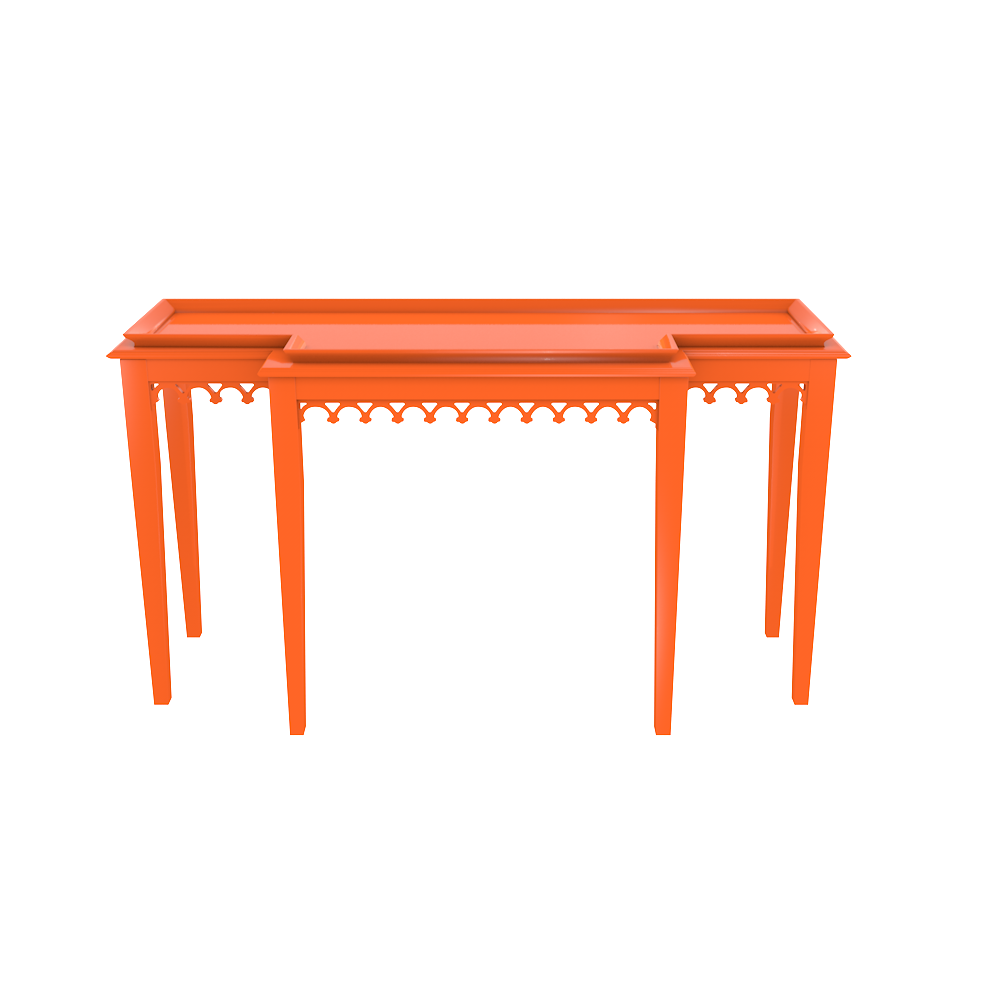 Carved Tiered Console Table & Sofa Table | High End Console Tables