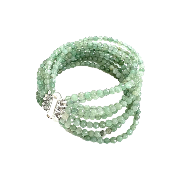 Faceted Green Cuff - 2024 holiday gift guide