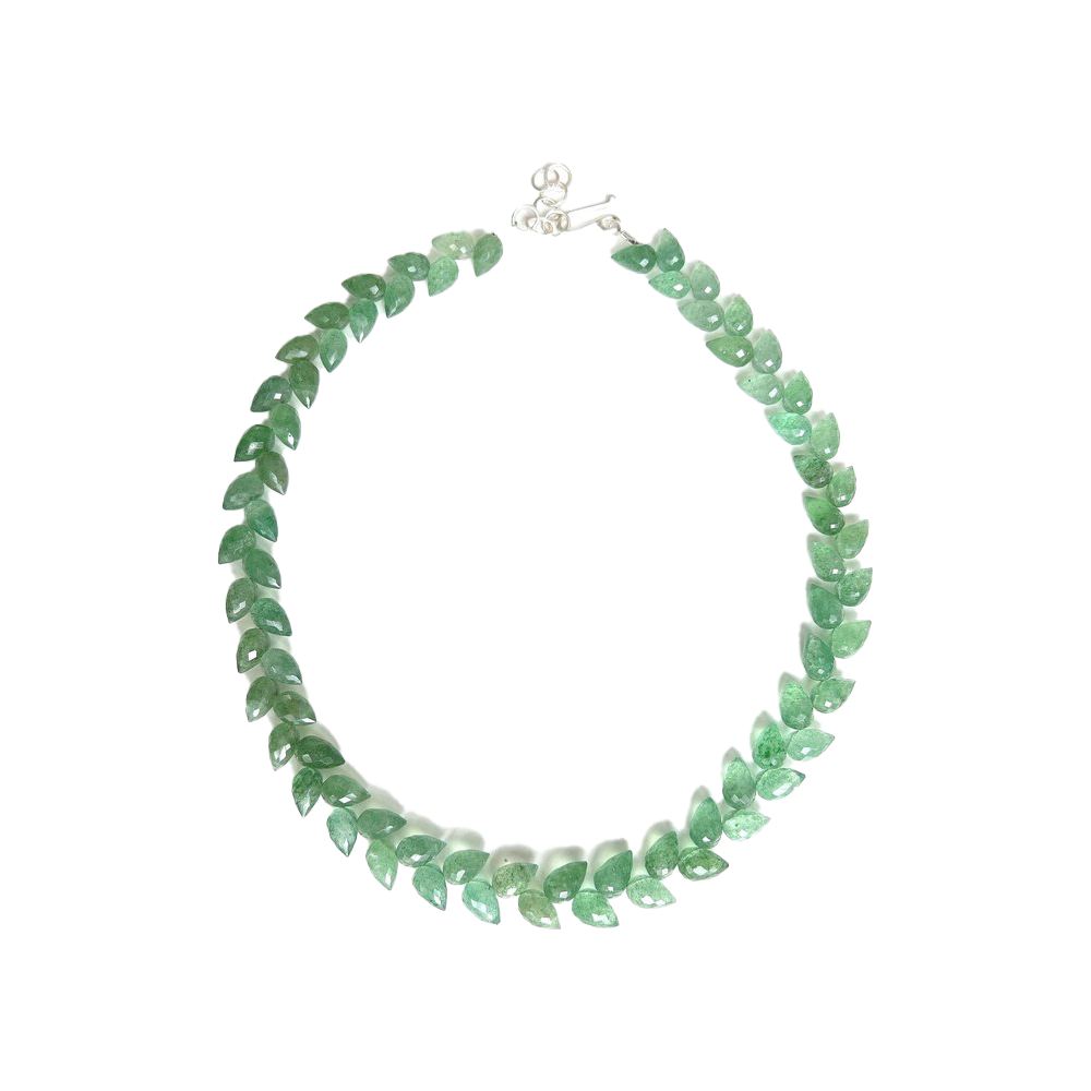Green Quartz Leaf Necklace