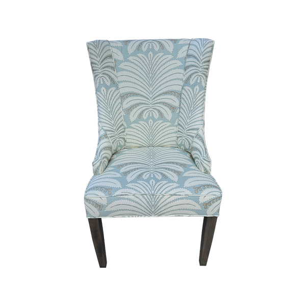 Chelsea Desk Chair in Custom Quadrille Fabric - Sales Tax