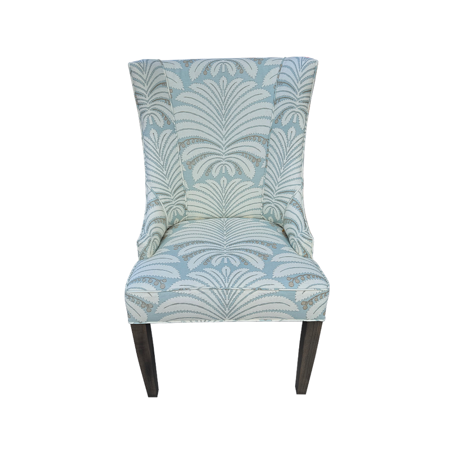 Chelsea Desk Chair in Custom Quadrille Fabric