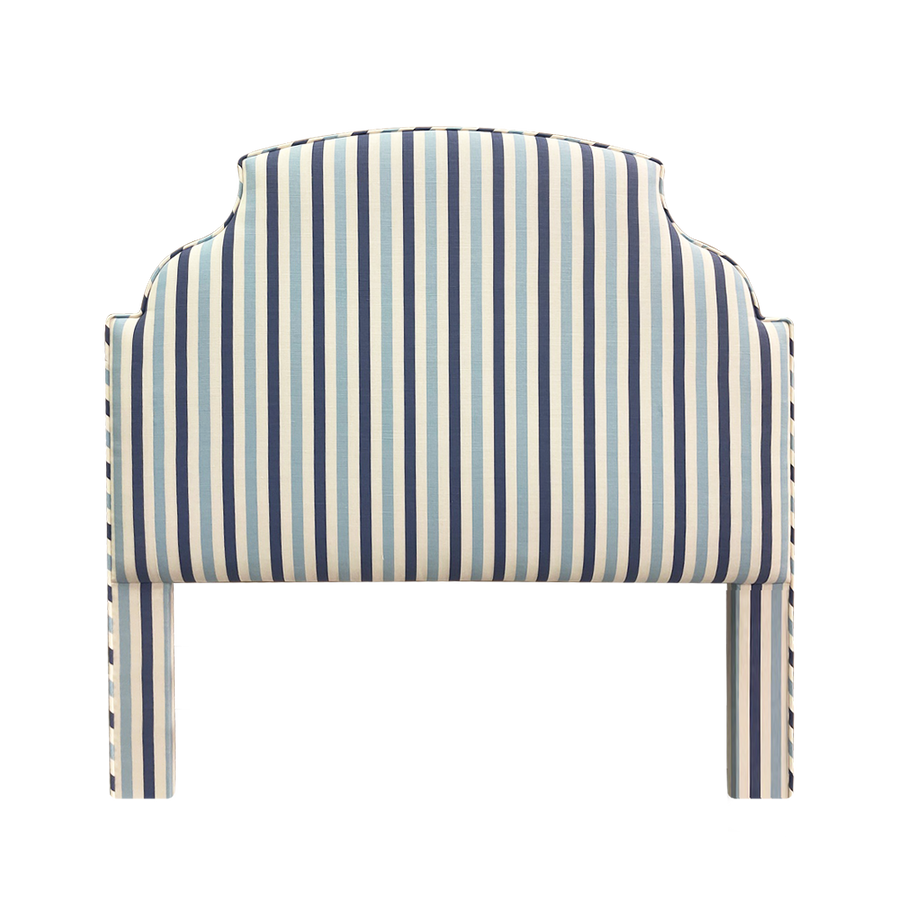 Aspen Queen Headboard in Multi Blue Stripe