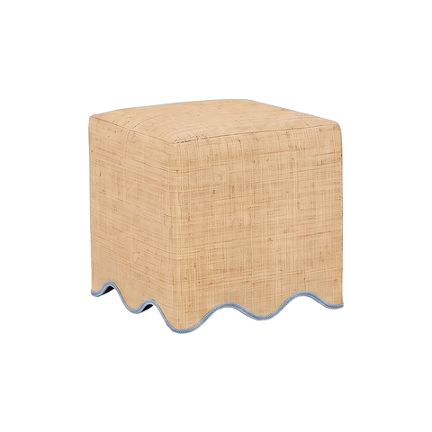 2 x Scallop Cubes in Natural Raffia
