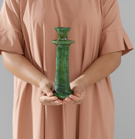 Berber XL Green Candlestick