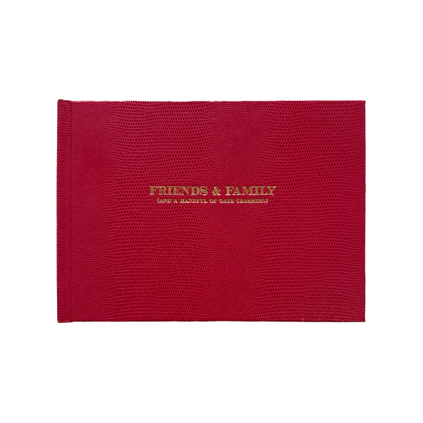 Sloan Street Stationer Guest Books - Friends and Family Red - Art, Trays and Accessories