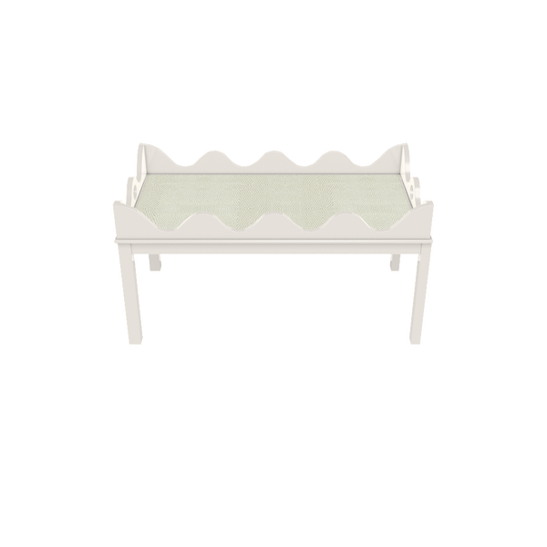 Custom Hobe Sound Coffee Table - 40.5"W x 31.5"D x 21.25"H - White Dove / White Lizard - All
