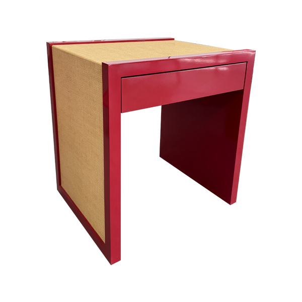 Harbour Island Side Table in Bolero with Natural Raffia - Sample Sale