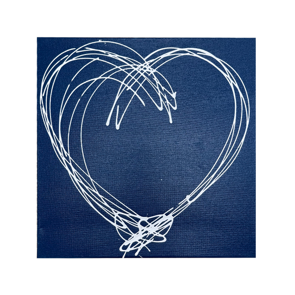White Heart Art on New York Blue - Scott Hughes - Sample Sale