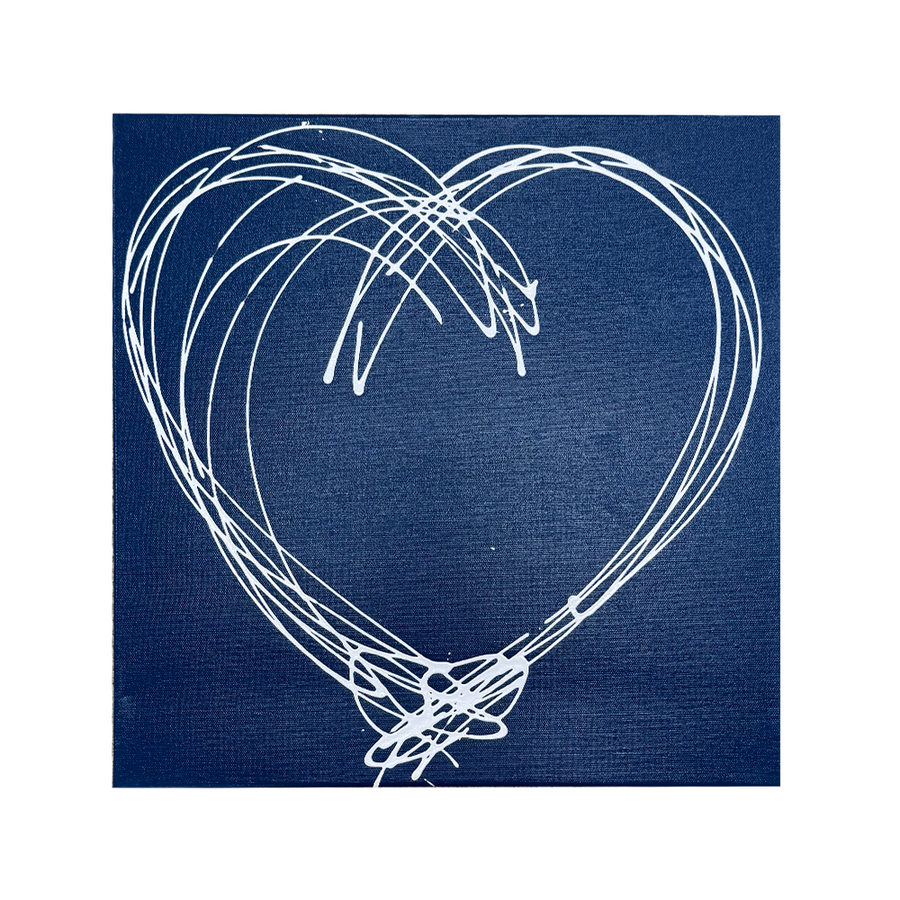 White Heart Art on New York Blue - Scott Hughes