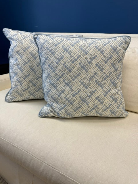 Blue Waves 20" Pillows S/2