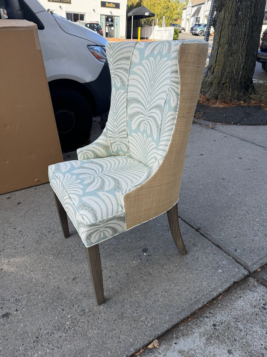 Chelsea Desk Chair in Custom Quadrille Fabric