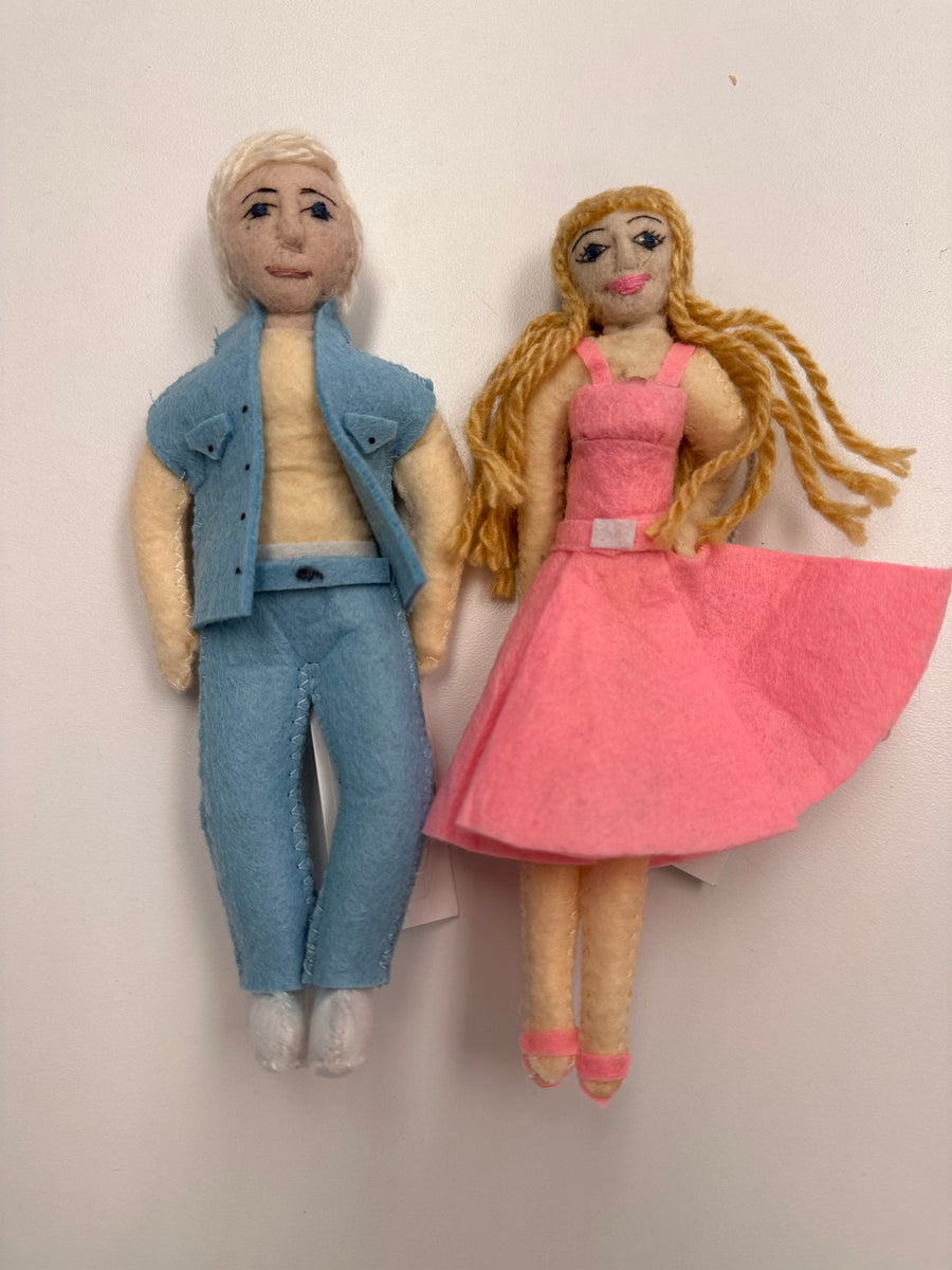 Barbie and Ken Ornaments