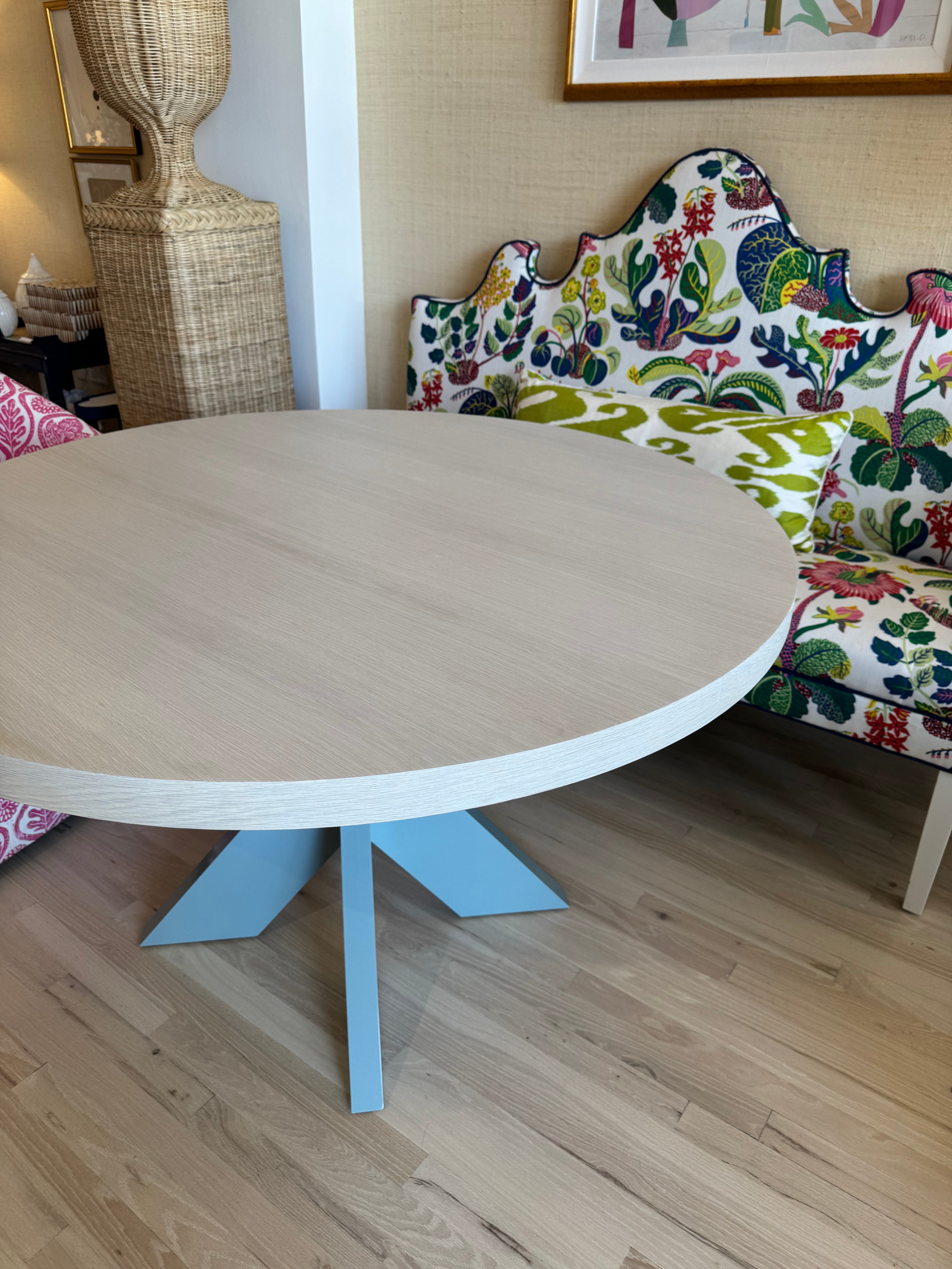Savannah X 59 Table with White Washed Oak Top