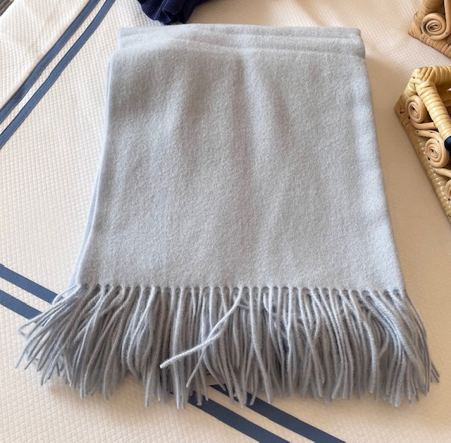 Classic Woven Throw - Blue Haze