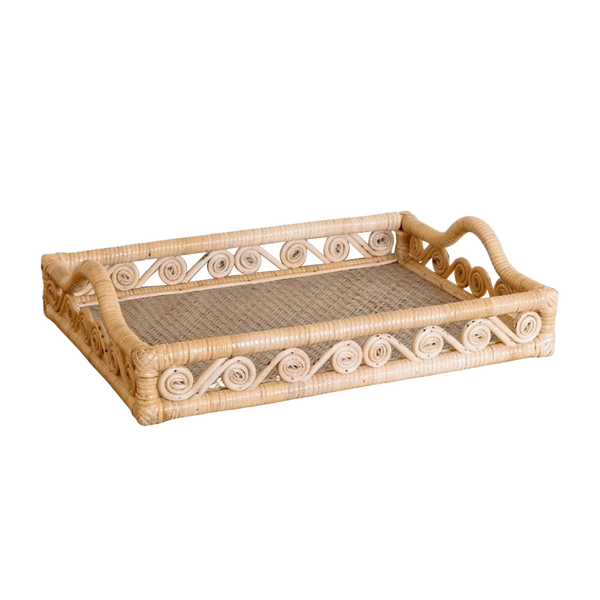 Ivy Rattan Tray - Art, Trays and Accessories