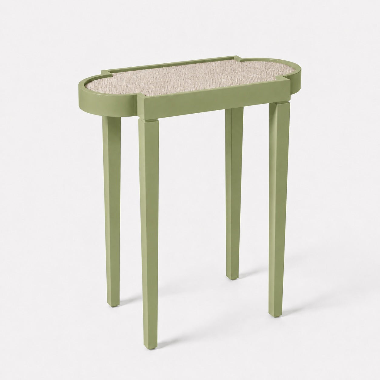 Tini II Table in Sherwin Williams LeapFrog with Linen Surface