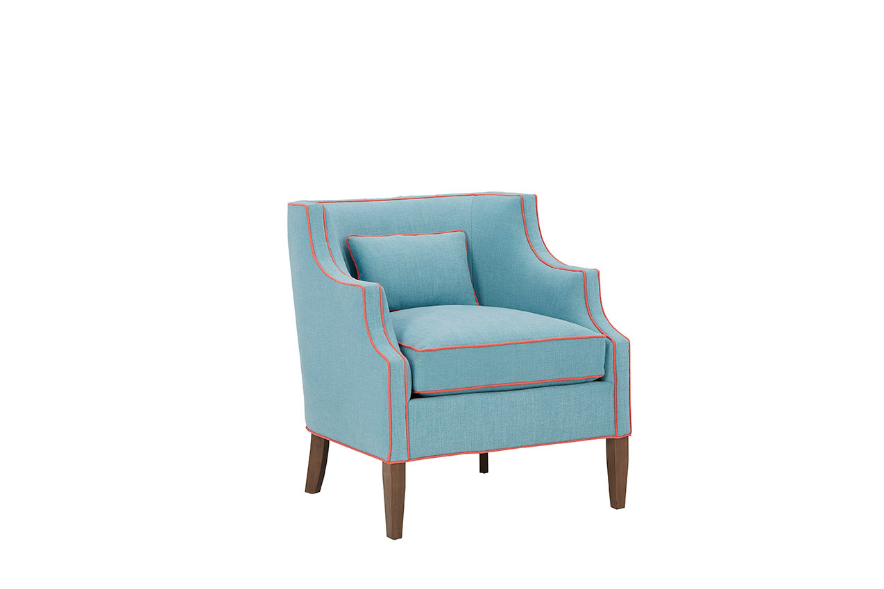 Manhattan Chair in Quadrille Fern Uni