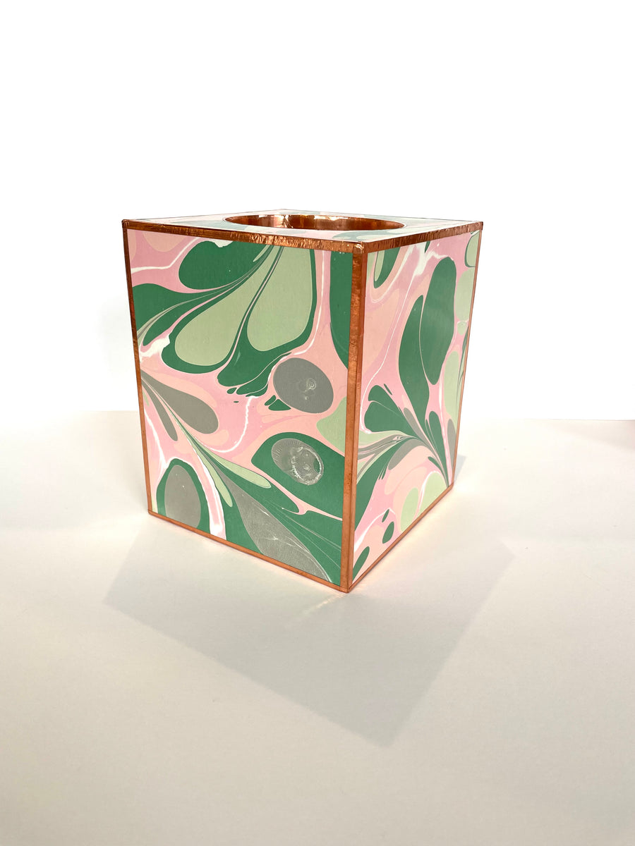 Pink and Green Marble Tissue Box