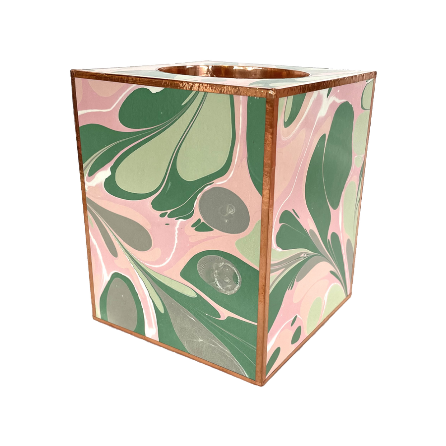 Pink and Green Marble Tissue Box