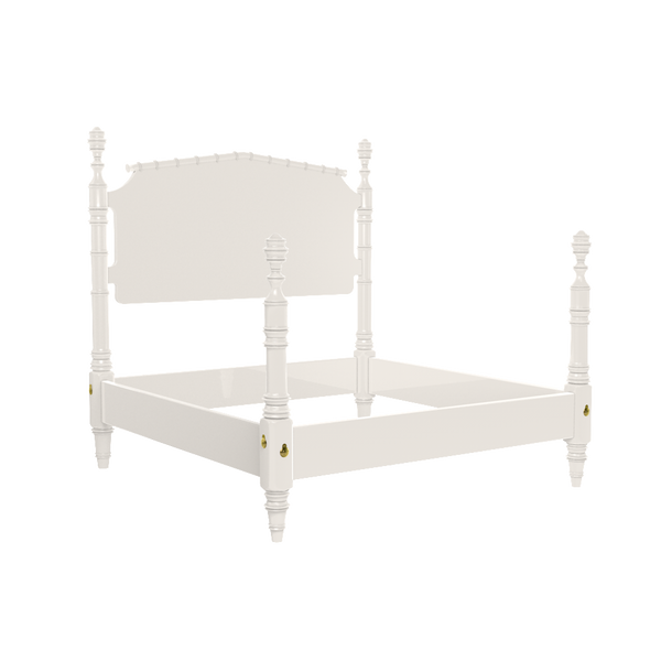 Wilton King Bead 48" Headboard Height, White Dove - All