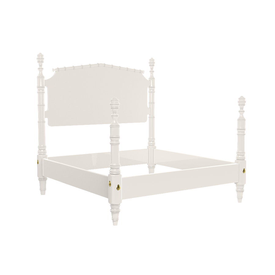 Wilton King Bead 48" Headboard Height, White Dove
