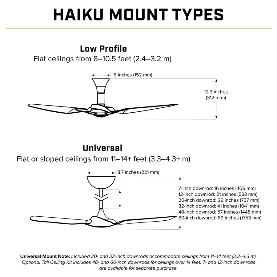 60" Hinting Blue, Universal Mount