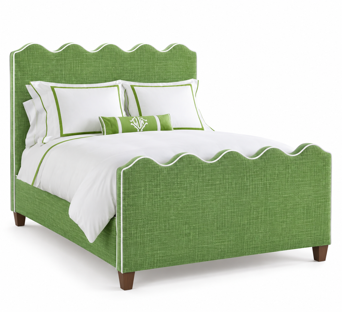 Wave Platform Bed with Footboard