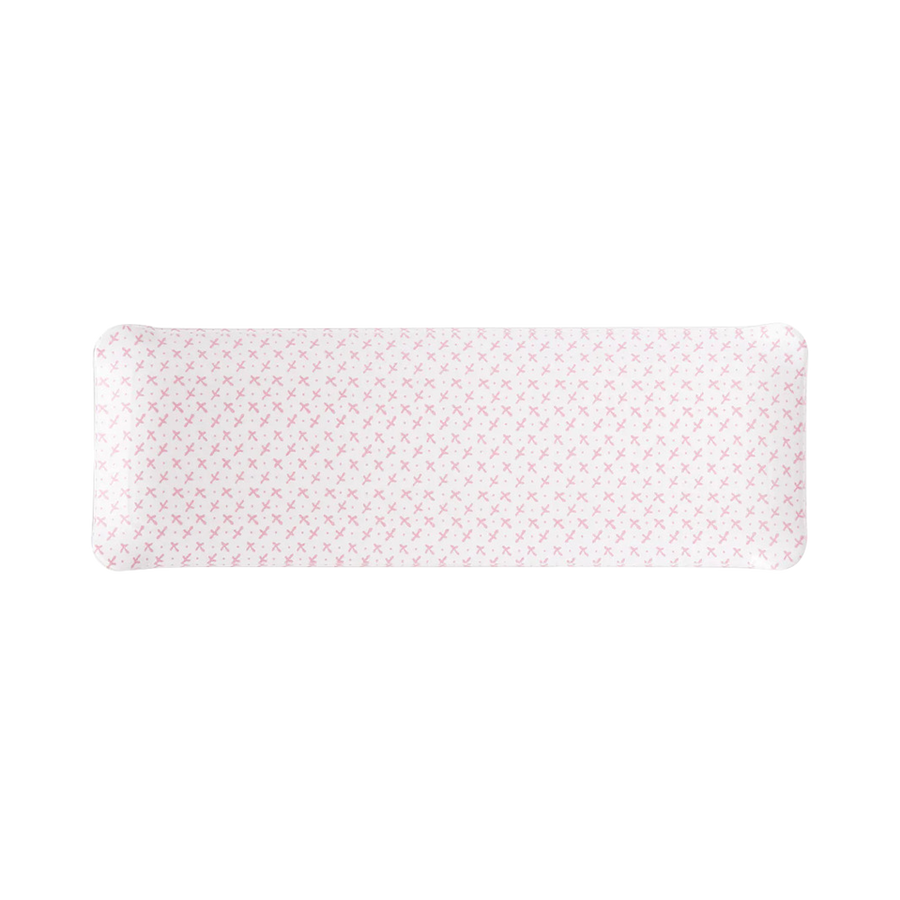 Nina Campbell Fabric Tray  Pink Sprig - OBLONG