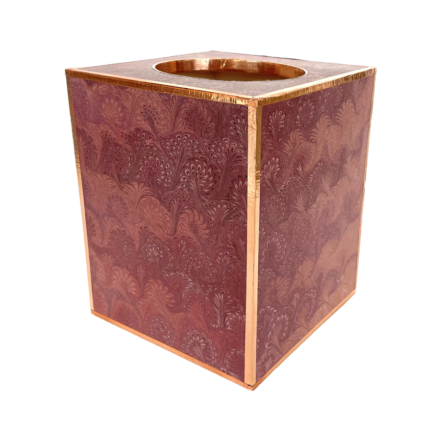 Red Marble Marble Tissue Box