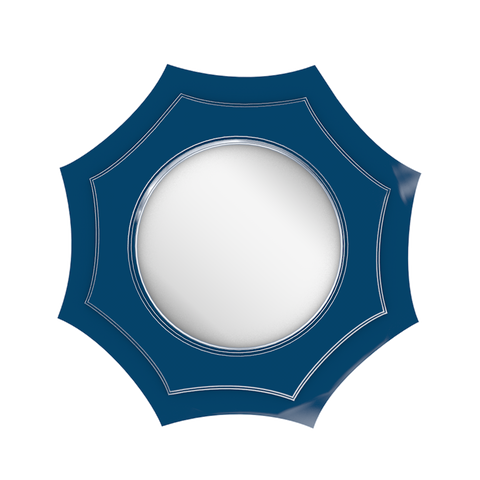 Small Rowayton Mirror in New York Blue