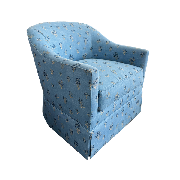 Madison Swivel Chair in Lisa Fine Noor Fabric - Sample Sale