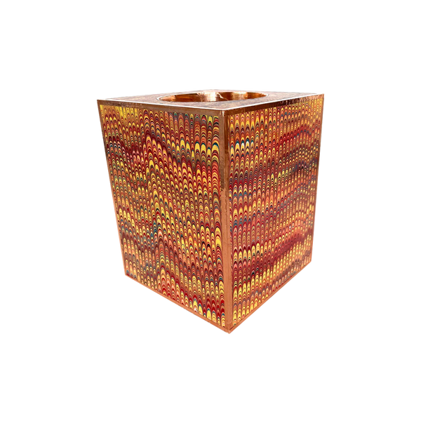 Marbled Tissue Box - Orange - 2022 holiday gift guide