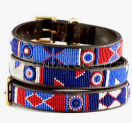 Red White and Blue Beaded Belt - 38"