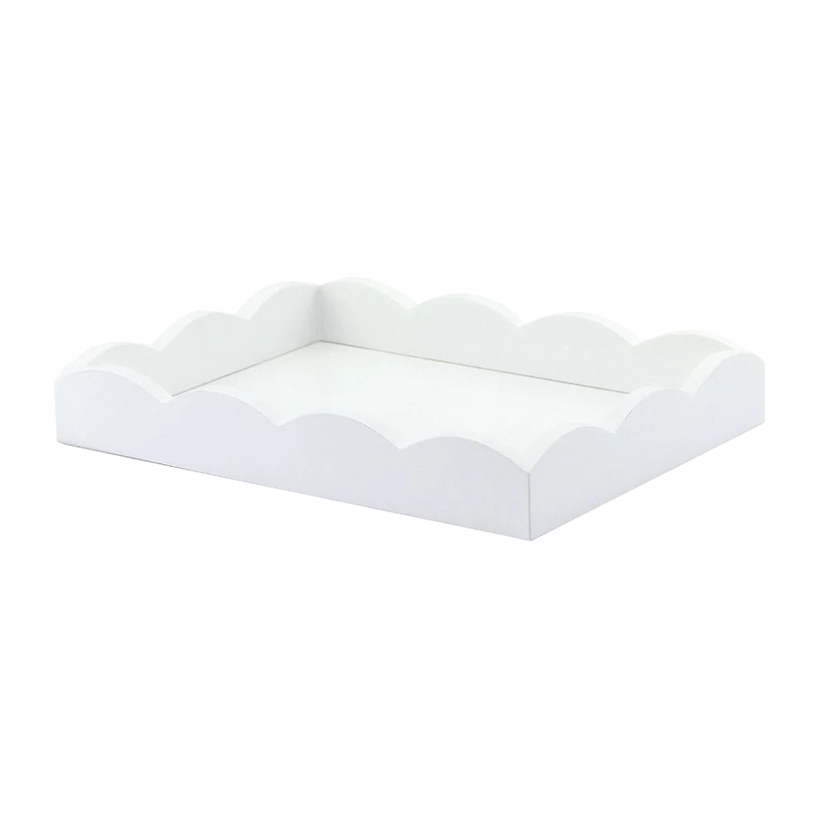 White Scallop Tray