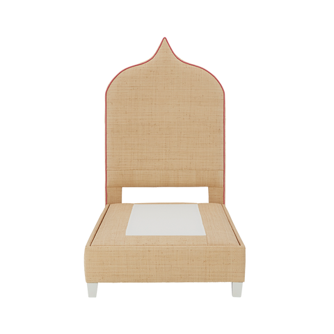 Taj Platform Bed in Natural Raffia