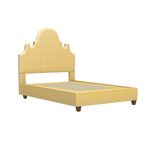 Charleston Platform Bed in Natural Raffia - Bedroom Furniture