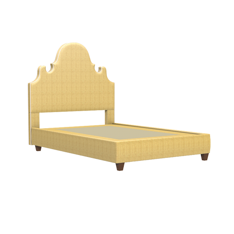 Charleston Platform Bed in Natural Raffia