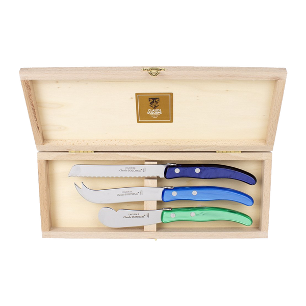 Set of 3 Cheese Knives Box Set - Blues - 2022 holiday gift guide