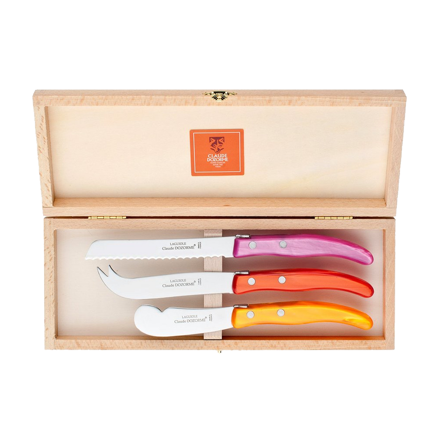 Set of 3 Cheese Knives Box Set - Pinks