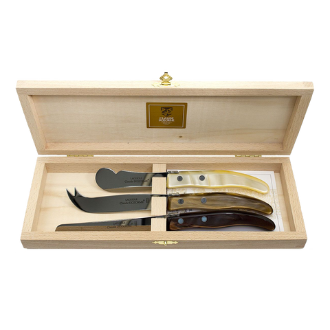 Set of 3 Cheese Knives Box Set - Tortoise