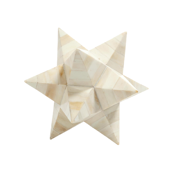 Star Sculpture  - White Bone - Sales Tax
