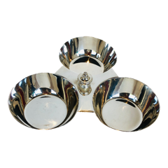 Silver 3 Part Vintage Dish - Art, Trays and Accessories