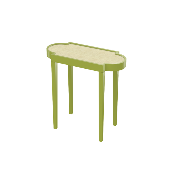 Tini II Table - complete-Raffia-Scallop-Slipper-Chair