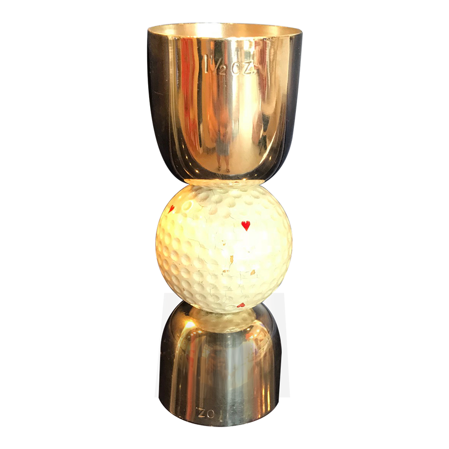 Silver plated golf drinks measure c.1950s