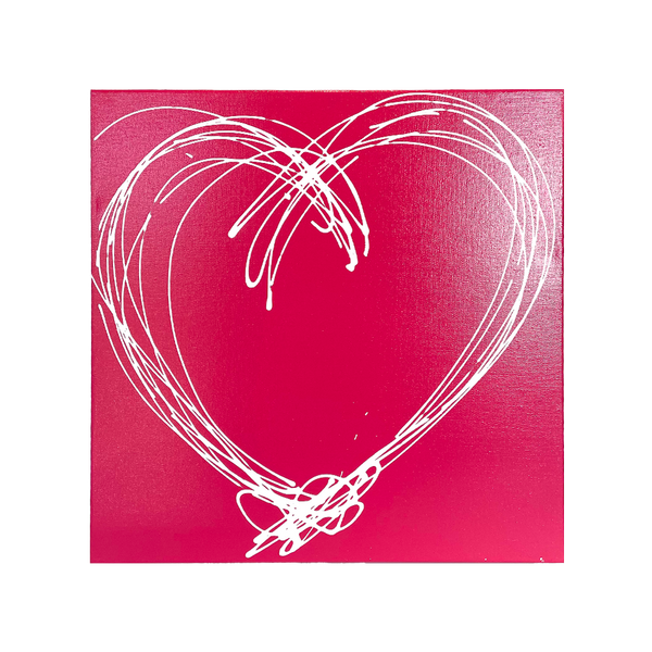 White Heart Art on Eros Pink - Scott Hughes - Shop the Greenwich Store