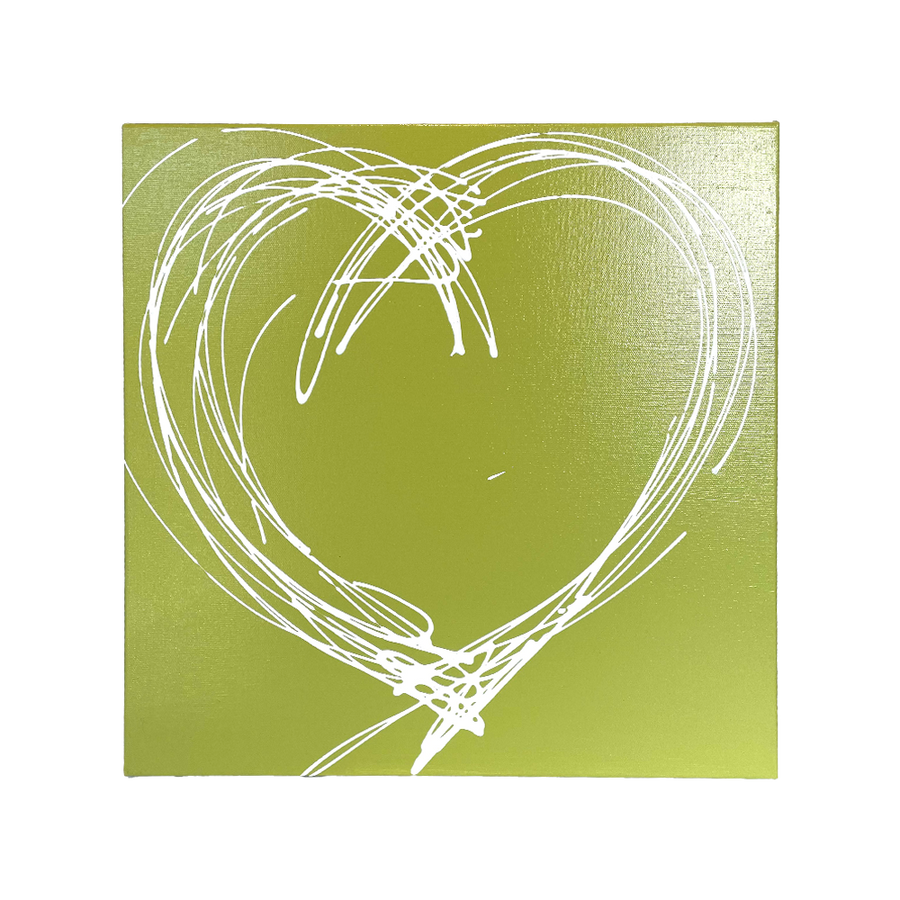 Scott Hughes - White Heart on Green