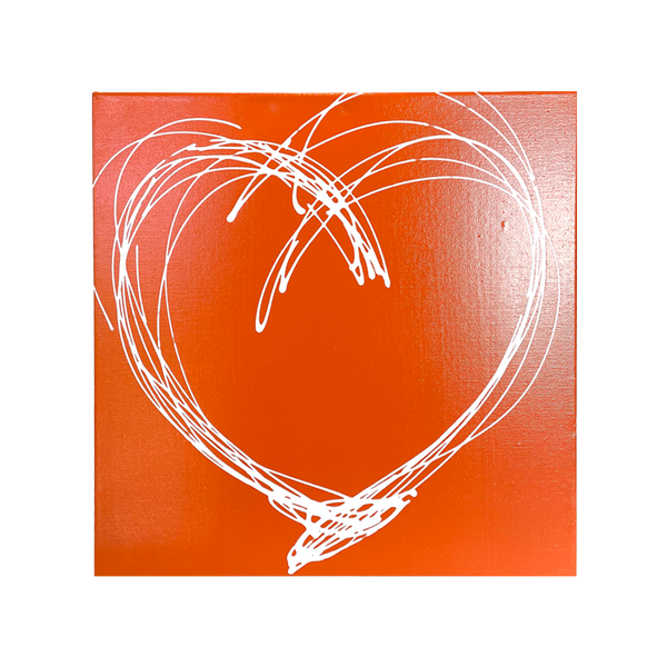 White Heart Art on Knockout Orange - Scott Hughes - Sales Tax