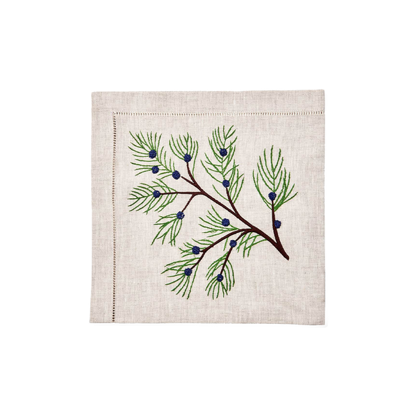 Flax Juniper Berries Napkins Set of 4 - 2022 holiday gift guide